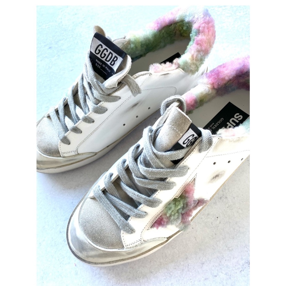Golden Goose Superstar Shearling Tie Dye Sneakers